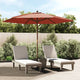 Vidaxl parasol avec poteau en bois 299x240 cm en terre cuite -colored