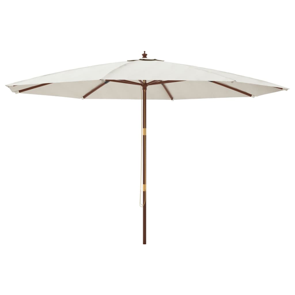 Parasol Vidaxx avec mât en bois 400x273 cm couleur sable