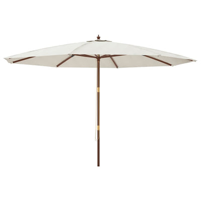 Parasol Vidaxx avec mât en bois 400x273 cm couleur sable