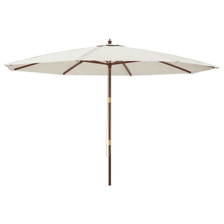 Parasol Vidaxx avec mât en bois 400x273 cm couleur sable