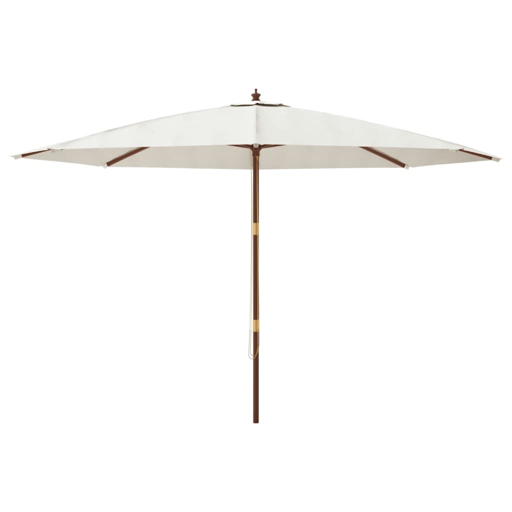 Parasol Vidaxx avec mât en bois 400x273 cm couleur sable