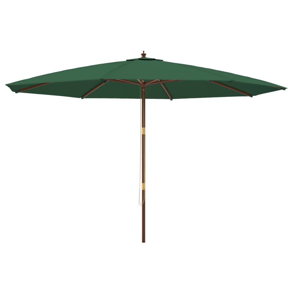 Parasol Vidaxx avec mât en bois 400x273 cm vert
