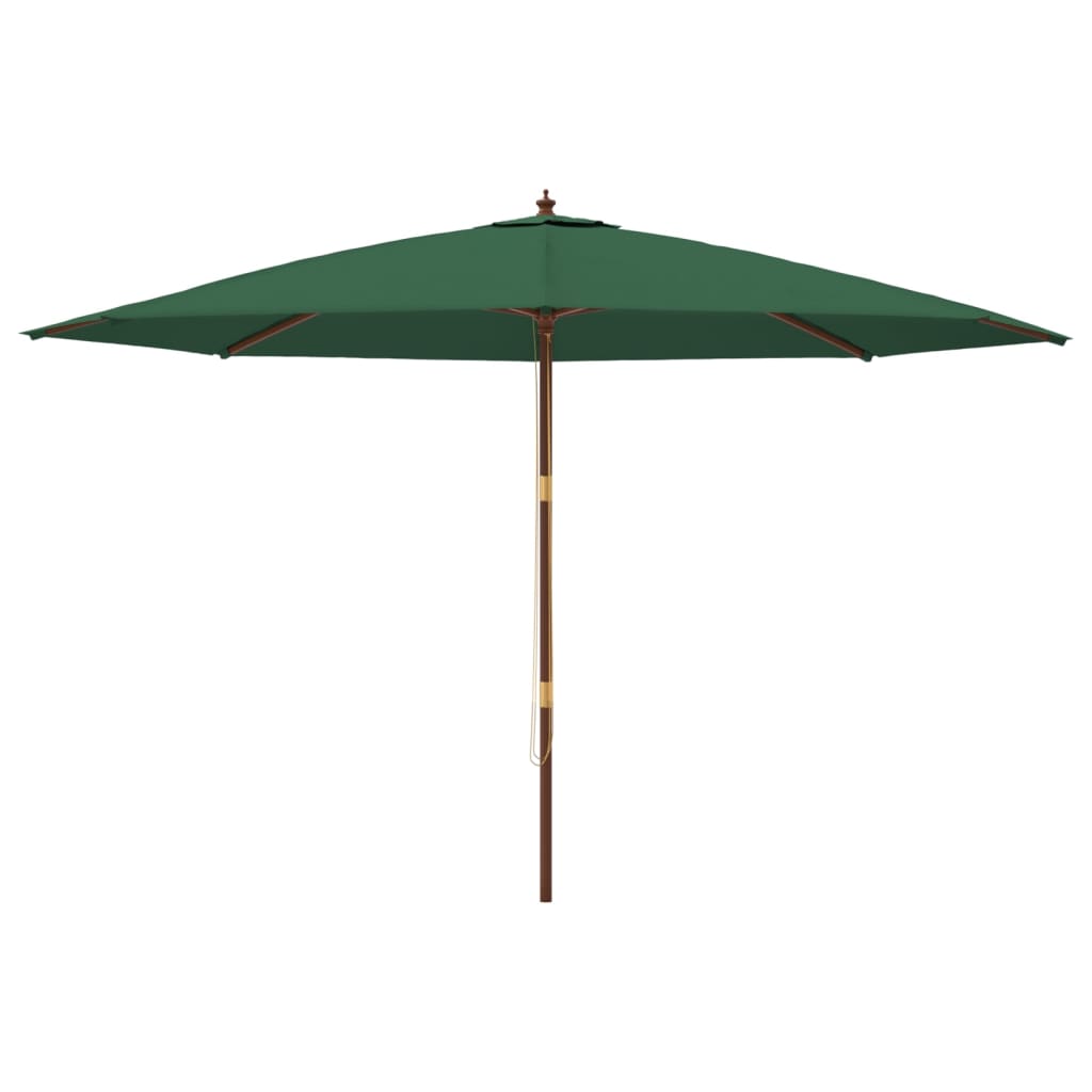 Parasol Vidaxx avec mât en bois 400x273 cm vert