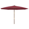 Parasol Vidaxx avec mât en bois 400x273 cm bordeaux