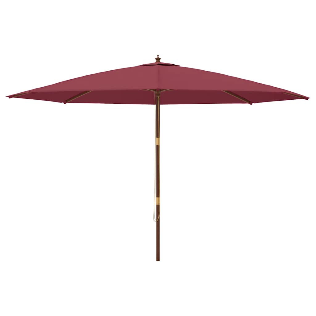 Parasol Vidaxx avec mât en bois 400x273 cm bordeaux