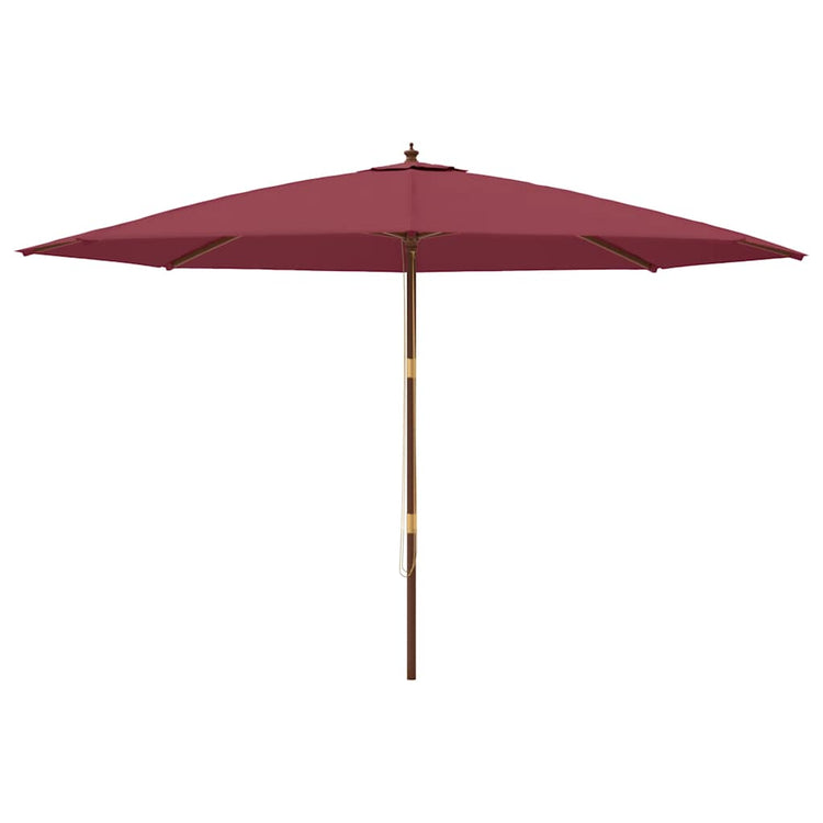 Parasol Vidaxx avec mât en bois 400x273 cm bordeaux