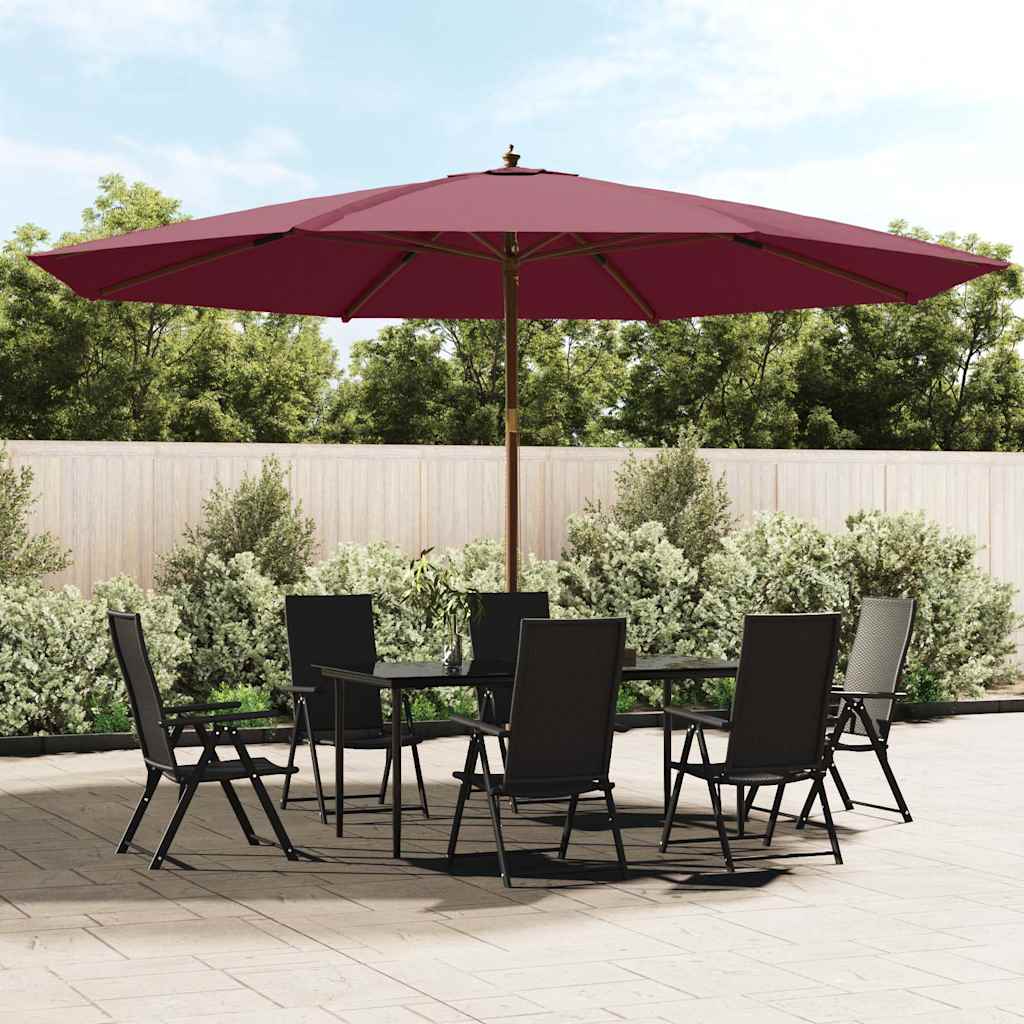 Parasol Vidaxx avec mât en bois 400x273 cm bordeaux