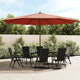 Parasol Vidaxl avec poteau en bois 400x273 cm couleur terre cuite