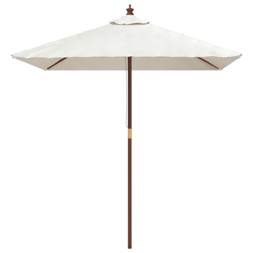 Parasol Vidaxx avec poteau en bois 198x198x231 cm couleur sable