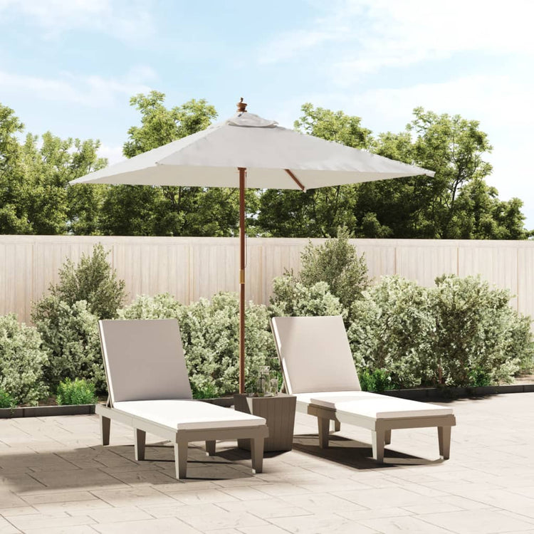 Parasol Vidaxx avec poteau en bois 198x198x231 cm couleur sable
