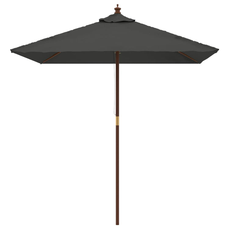 Vidaxl parasol avec poteau en bois 198x198x231 cm anthracite -colored