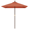 Vidaxl Parasol avec poteau en bois 198x198x231 cm en terre cuite -colored