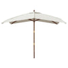 Parasol vidaxl avec poteau en bois 300x300x273 cm sable -colored