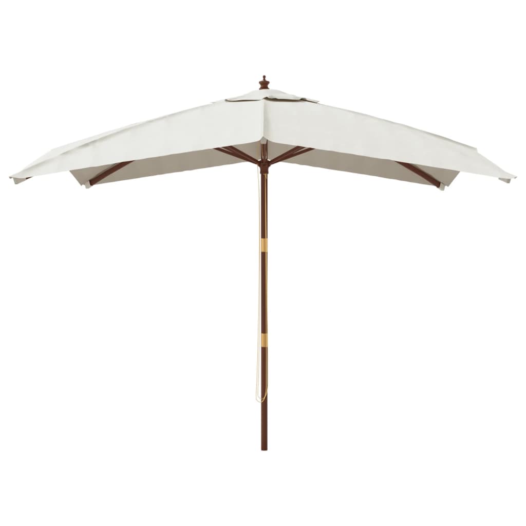 Parasol vidaxl avec poteau en bois 300x300x273 cm sable -colored