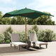 Vidaxl parasol avec poteau en bois 300x300x273 cm vert