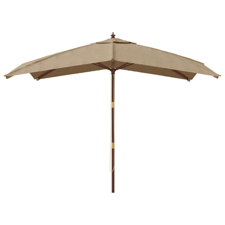 Vidaxl parasol avec poteau en bois 300x300x273 cm taupe