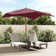 Vidaxl parasol avec poteau en bois 300x300x273 cm bordeaux rouge