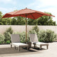 Vidaxl Parasol avec poteau en bois 300x300x273 cm en terre cuite -colored