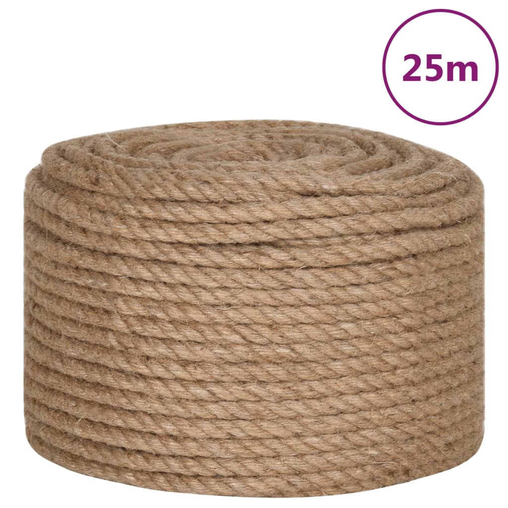 Corde Vidaxl 25 m de long du jute de 14 mm d'épaisseur