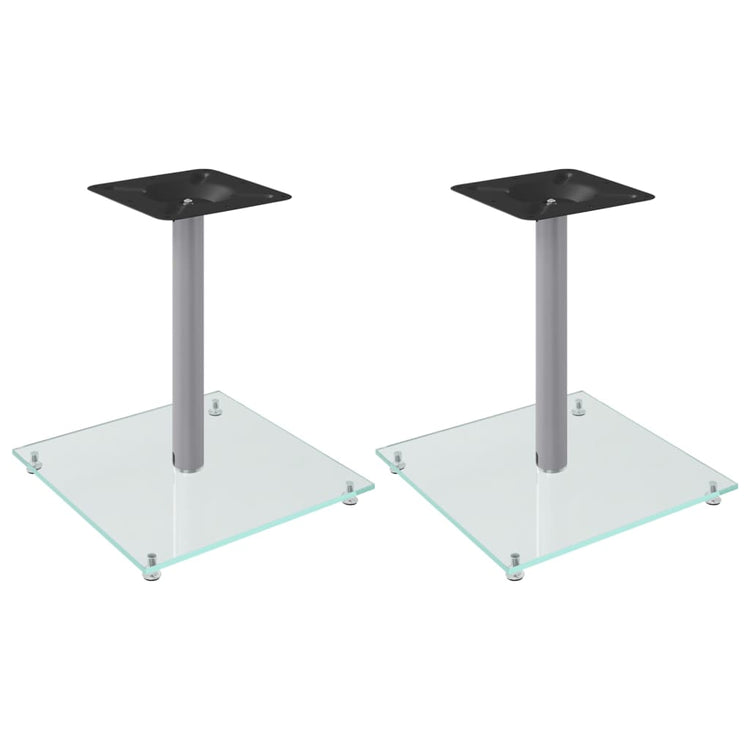 Normes de haut-parleur Vidaxl 2 pcs 1 pilier en verre argent couleur