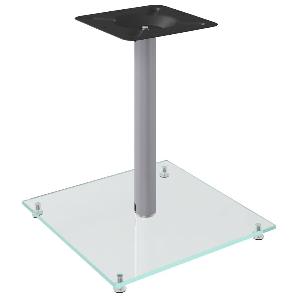 Normes de haut-parleur Vidaxl 2 pcs 1 pilier en verre argent couleur