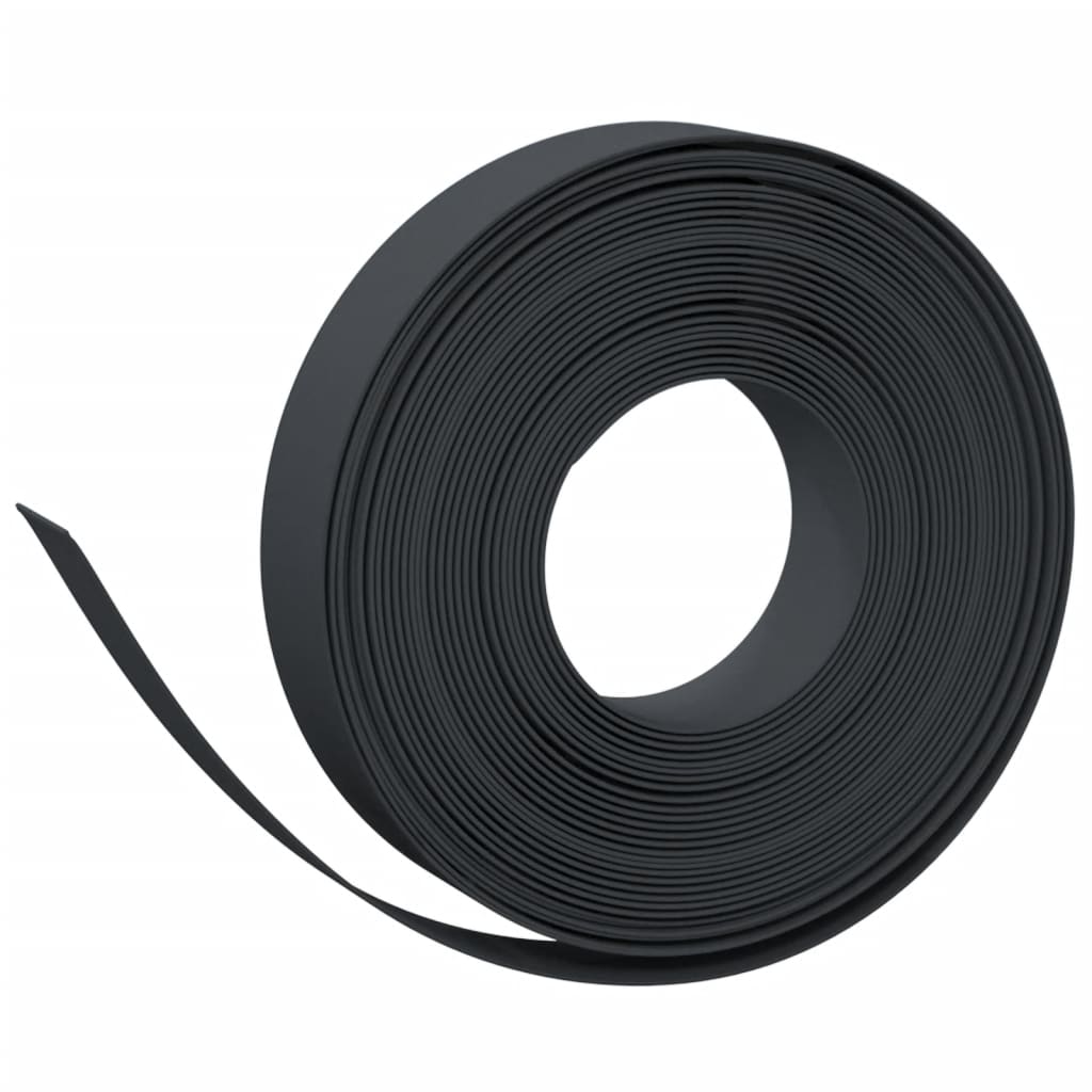 Limite de jardin vidaxl 10 m 10 cm de polyéthylène noir