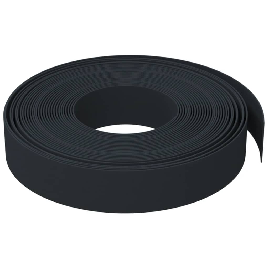 Limite de jardin vidaxl 10 m 10 cm de polyéthylène noir