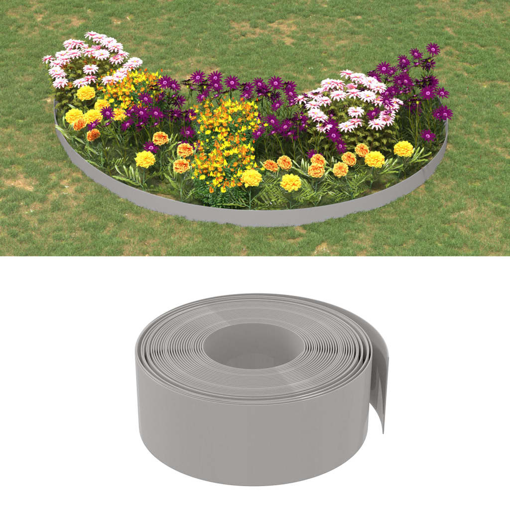 Vidaxl Garden Band 10 m 20 cm Gris en polyéthylène