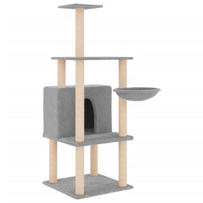 Vidaxl Cat Furniture avec Sisal Scratch Posts 132 cm Gris clair