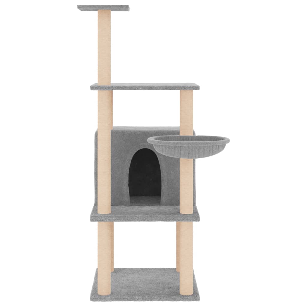 Vidaxl Cat Furniture avec Sisal Scratch Posts 132 cm Gris clair