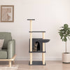 Vidaxl Cat Meubles avec Sisal Scratch Posts 132 cm Gris foncé