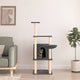Vidaxl Cat Meubles avec Sisal Scratch Posts 132 cm Gris foncé