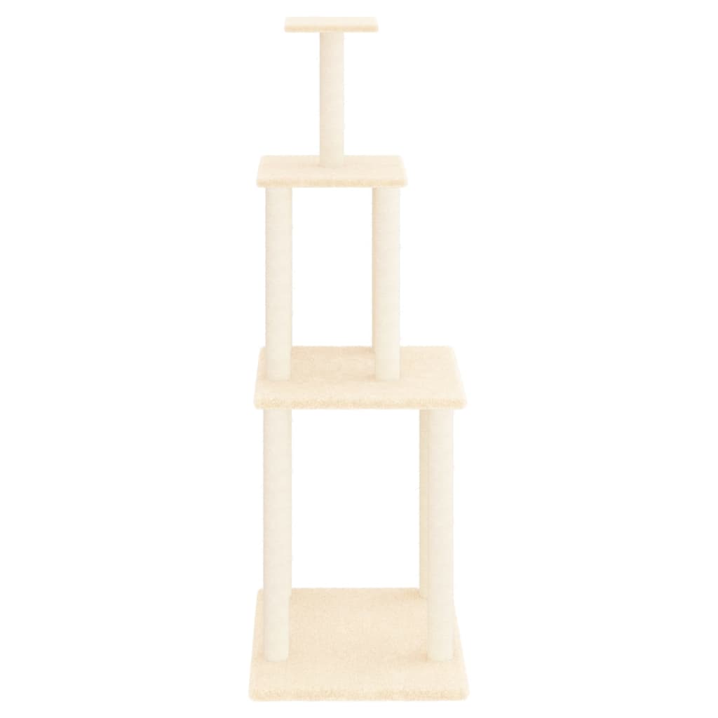 Vidaxl Cat Furniture avec Sisal Scratch Posts 149 cm Crème -Colored