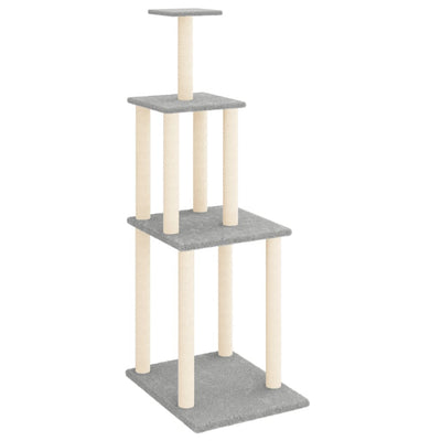 Vidaxl Cat Meubles avec Sisal Scratch Posts 149 cm Gris clair