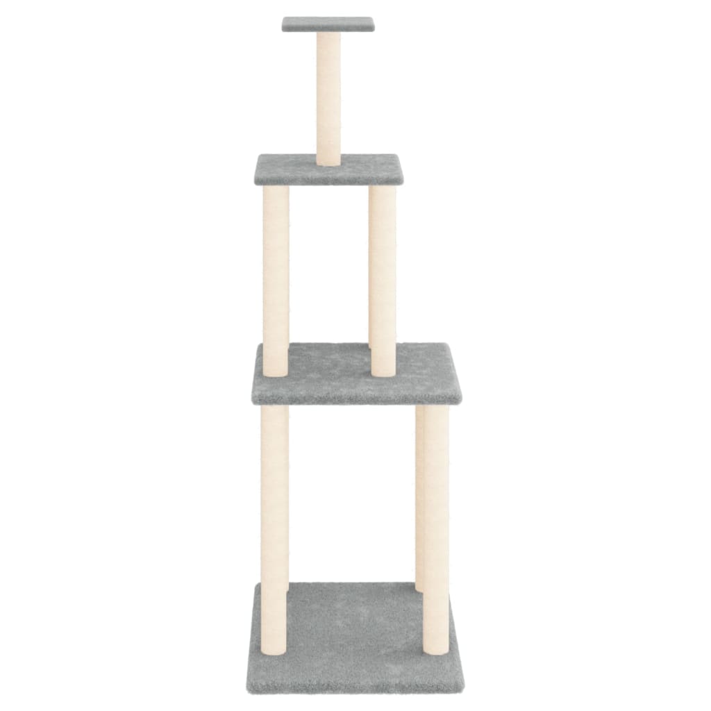 Vidaxl Cat Meubles avec Sisal Scratch Posts 149 cm Gris clair