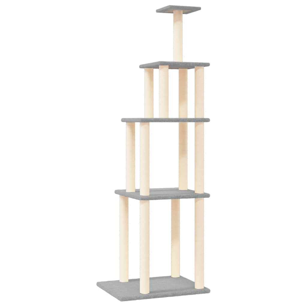 Vidaxl Cat Furniture avec Sisal Scratch Posts 183 cm Gris clair