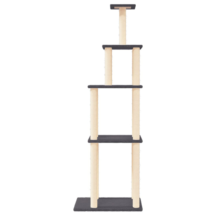 Vidaxl Cat Meubles avec Sisal Scratch Posts 183 cm Gris foncé