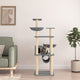 Vidaxl Cat Meubles avec Sisal Scratch Posts 141 cm Gris clair