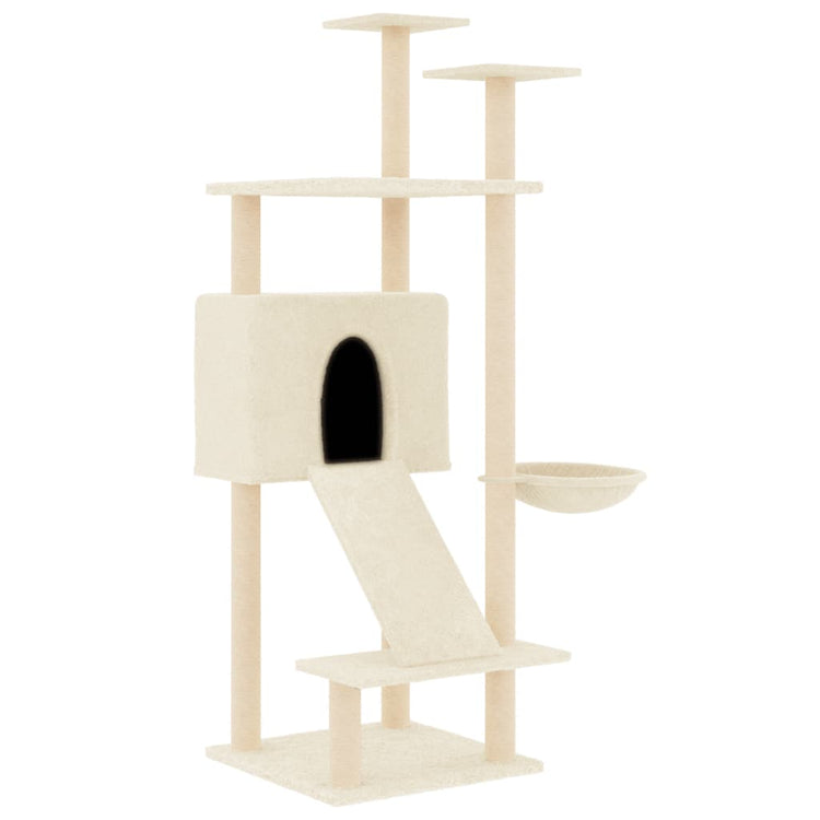 Vidaxl Cat Furniture avec Sisal Scratch Posts 153 cm Crème -Colored