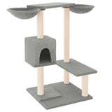Meubles de chat vidaxl avec poteaux de grattage 82 cm gris clair - afbeelding 2