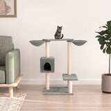 Meubles de chat vidaxl avec poteaux de grattage 82 cm gris clair - afbeelding 1