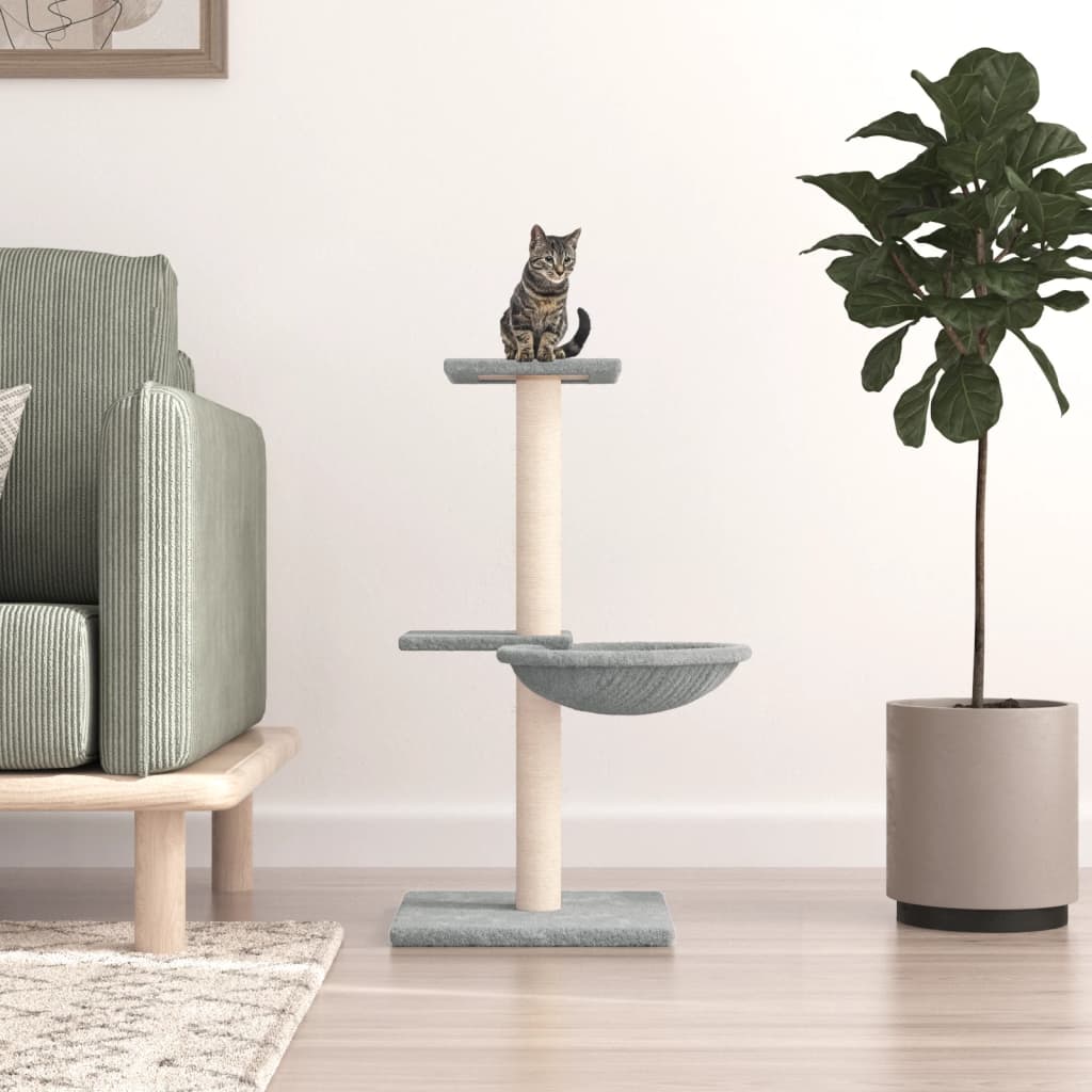 Vidaxl Cat Furniture avec Sisal Scratch Posts 72 cm Gris clair