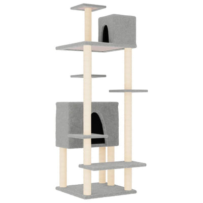 Vidaxl Cat Meubles avec Sisal Scratch Posts 154 cm Gris clair