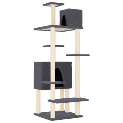 Vidaxl Cat Furniture avec Sisal Scratch Posts 154 cm Gris foncé