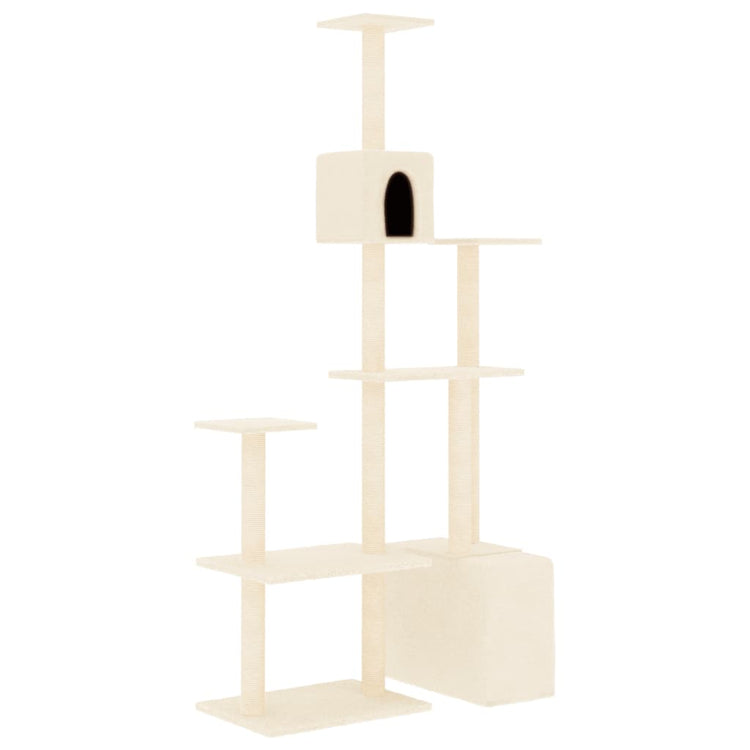 Vidaxl Cat Furniture avec Sisal Scratch Posts 180 cm Crème -Colored