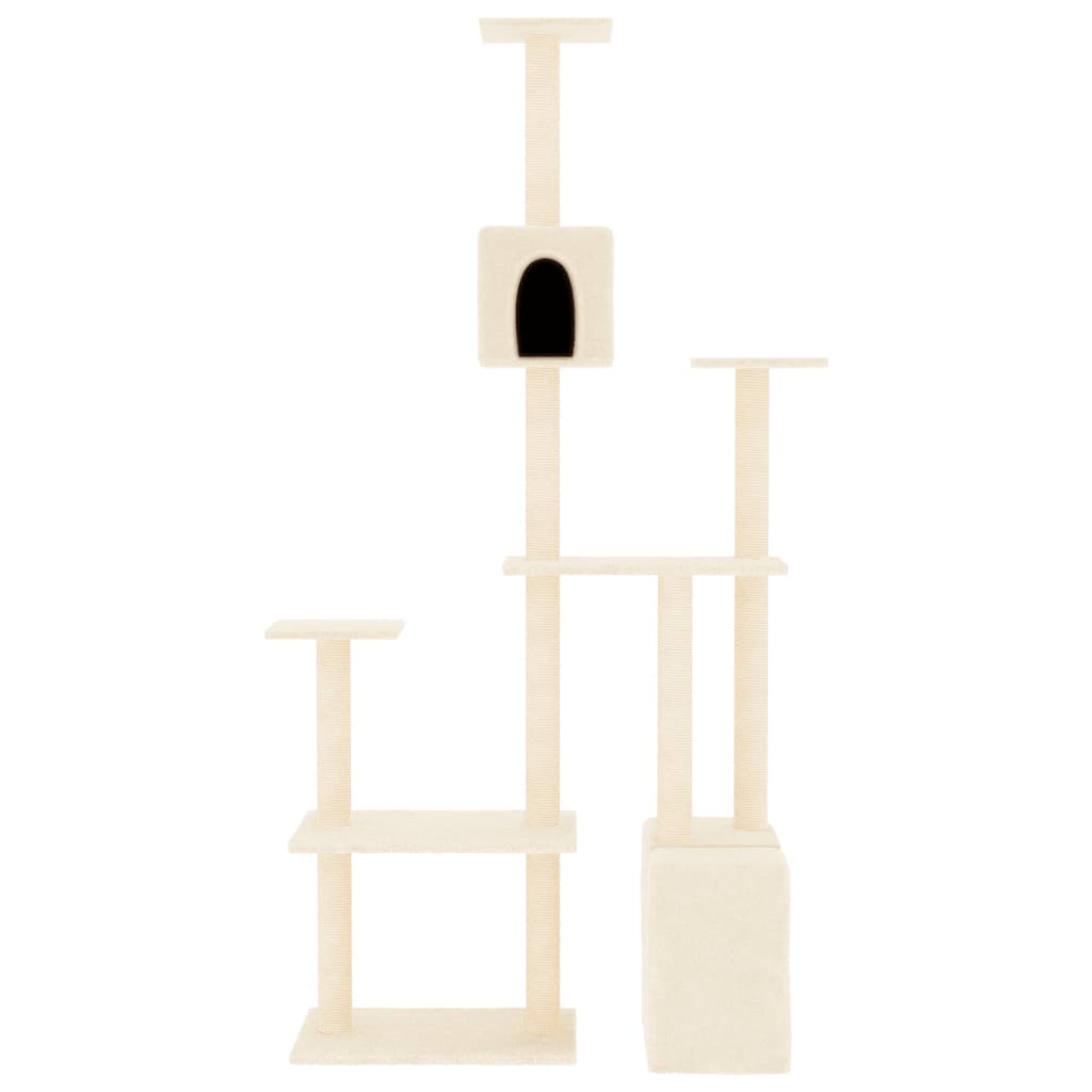 Vidaxl Cat Furniture avec Sisal Scratch Posts 180 cm Crème -Colored