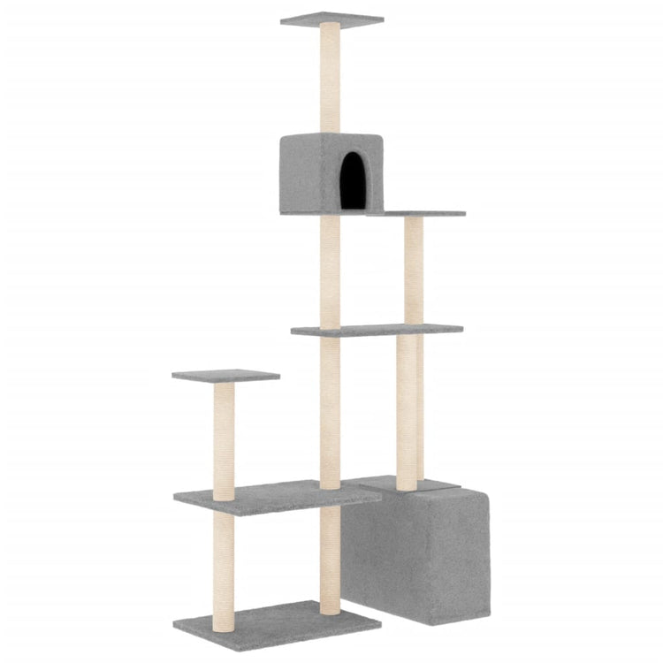 Vidaxl Cat Furniture avec Sisal Scratch Posts 180 cm Gris clair
