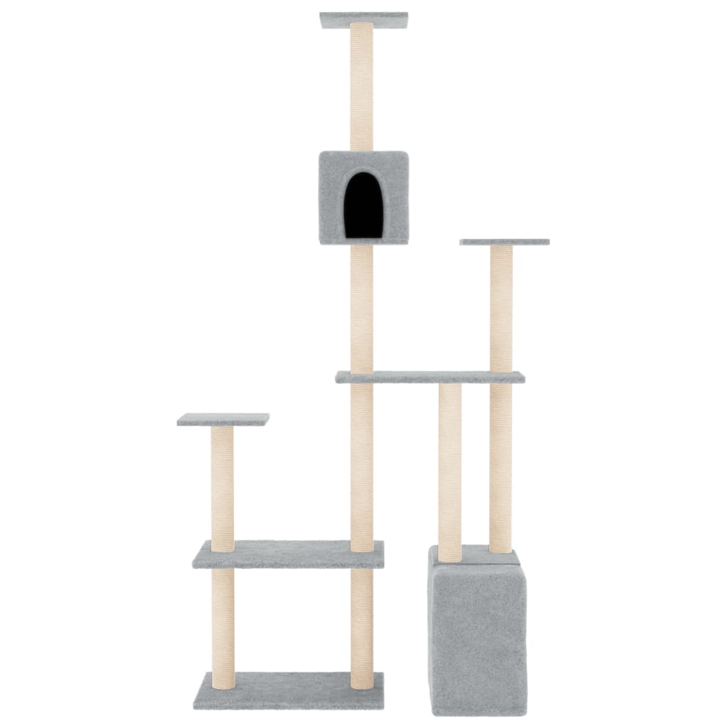 Vidaxl Cat Furniture avec Sisal Scratch Posts 180 cm Gris clair