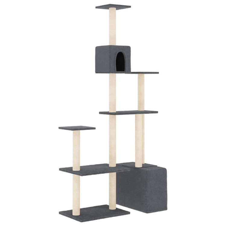 Vidaxl Cat Furniture avec Sisal Scratch Posts 180 cm Gris foncé