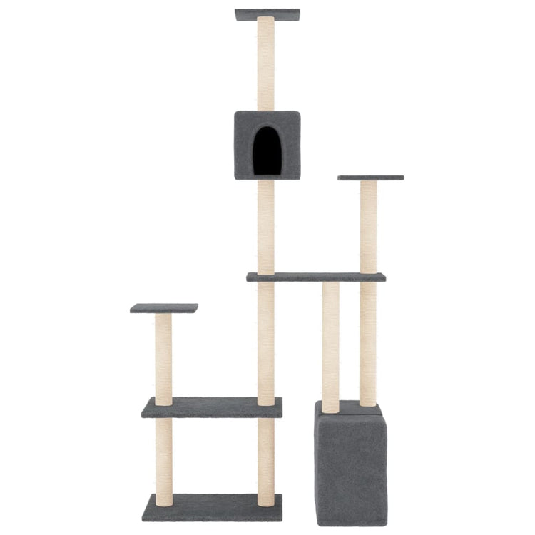 Vidaxl Cat Furniture avec Sisal Scratch Posts 180 cm Gris foncé